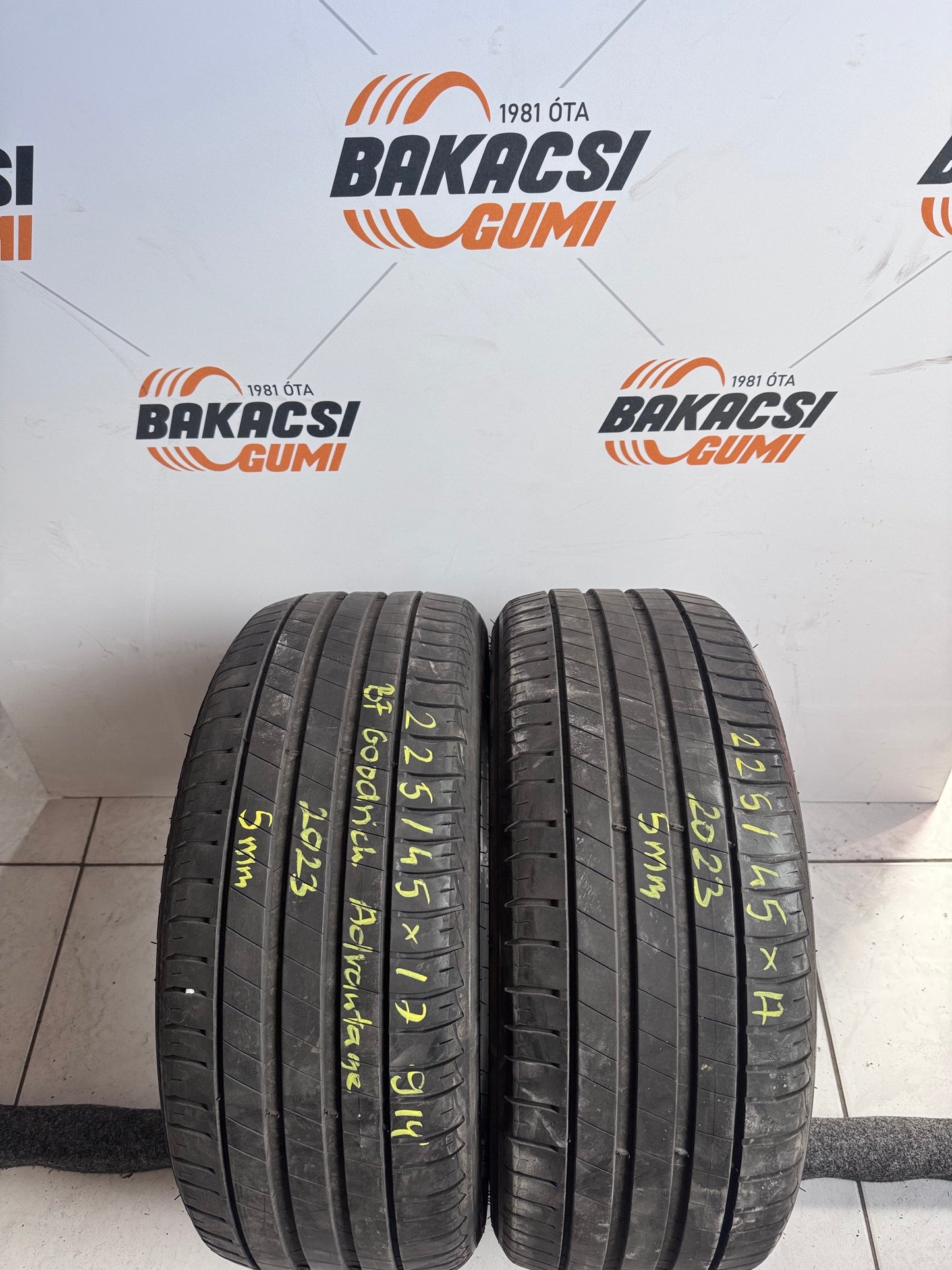 225/45R17 BF Goodrich nyári gumi eladó