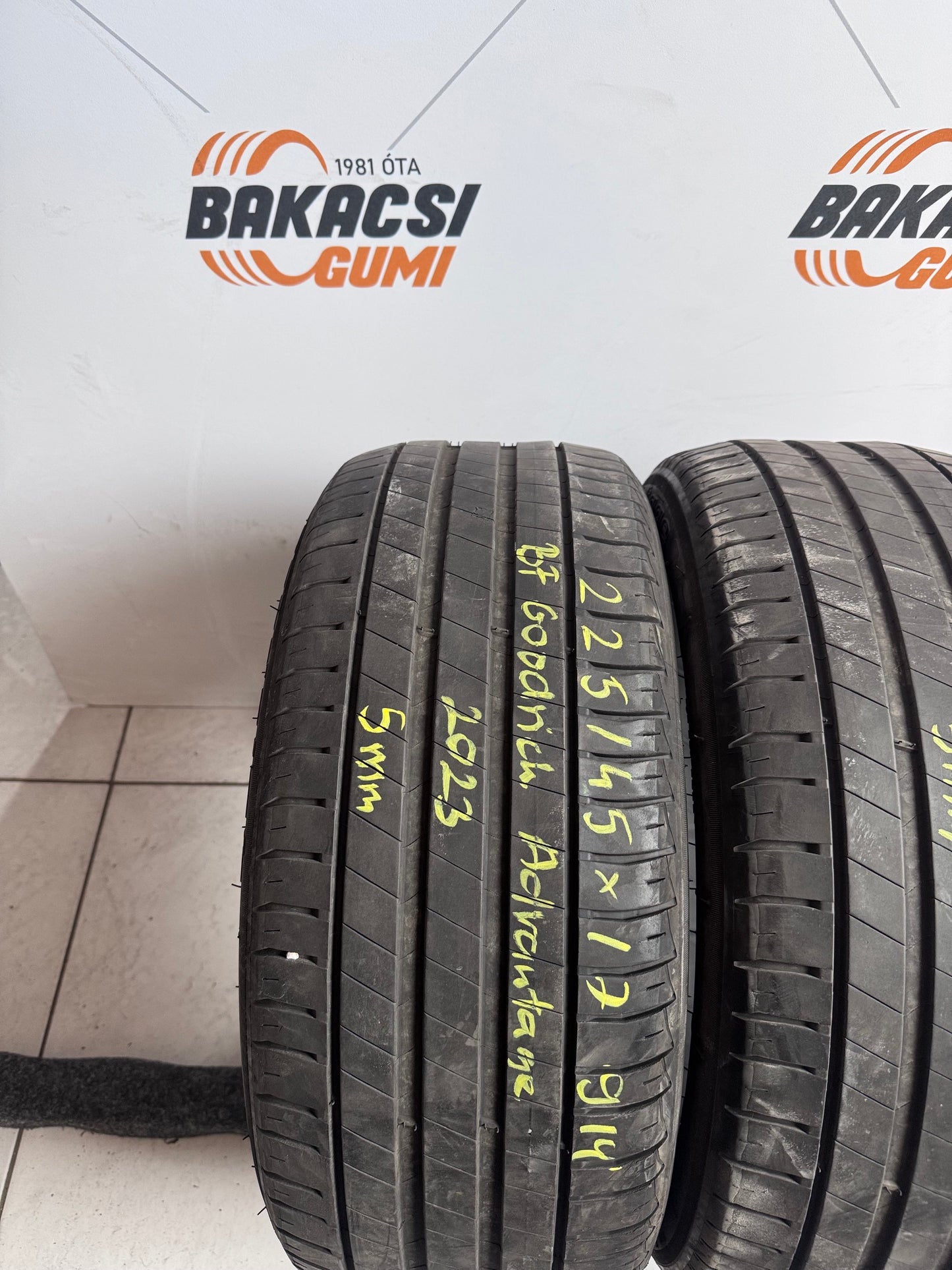 225/45R17 BF Goodrich nyári gumi eladó